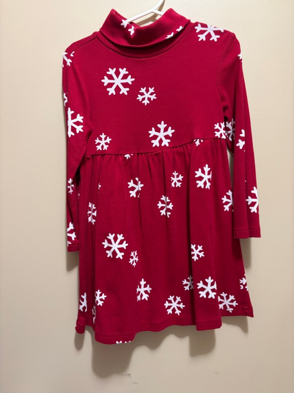 Gymboree Red Dress with White Snowflake Print